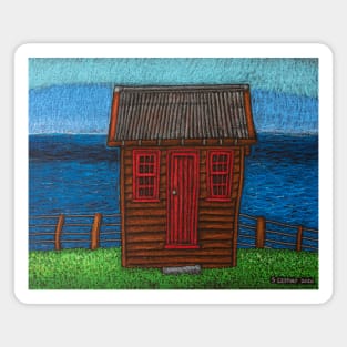 Shed by the Sea - Matanaka, Otago, New Zealand Magnet